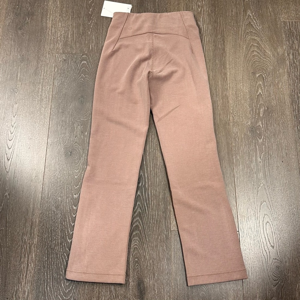 Lululemon Ribbed Softstreme Zip-Leg High Rise‎ Cropped Pants Sz 2 - Picture 6 of 6